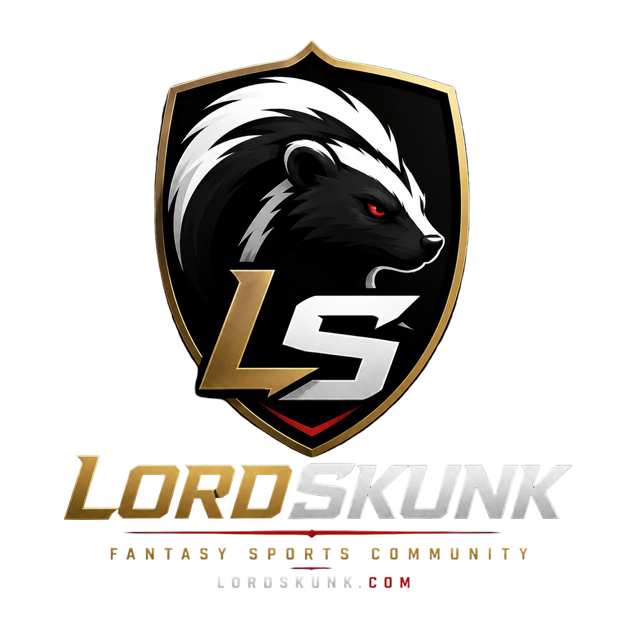 LordSkunk shield crest with LS monogram